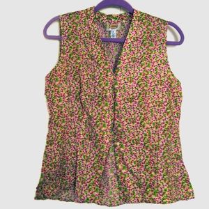 Talbots 100% linen v-neck shirt. Size 10